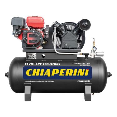 Imagem de Compressor Chiaperini Cj 20+ Apv 200 Lts 175 Lbs Gasolina 9hp 4t Partida Elétrica