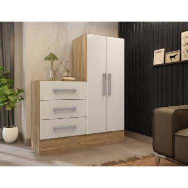 Imagem de Cômoda 2 Portas 3 Gavetas Dunas Nature Off/White