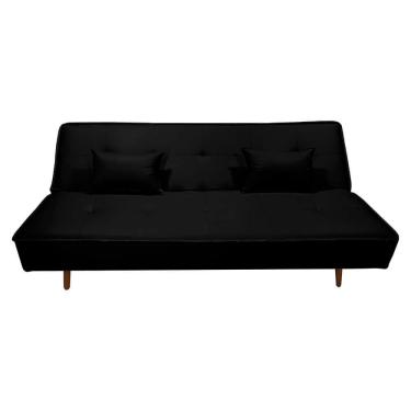 Imagem de Sofá Cama Silver 3 Lugares 1,92 Shop Das Cabeceiras Preto