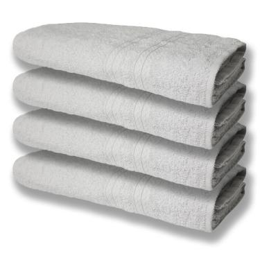 Imagem de 4 Toalhas Super Felpudas Grande E Grossa Algodão 80x150 Itália Soft Beka - Branco