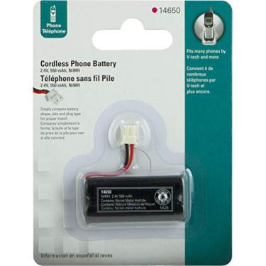 Imagem de Bateria de telefone sem fio Power Gear, recarregável, hidreto de metal de níquel, 2,4 V, 550 mAh, serve para muitos modelos de telefone sem fio, incluindo mas não limitado ao Panasonic, Sony, Motorola, RCA, e mais, preta, 14650