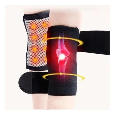 Imagem de 1 Par Joelheira Magnética Imã Turmalina Ortopédica Artrite - MHR