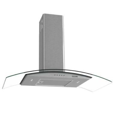 Imagem de Coifa Parede Nardelli Vidro Curvo Clean Kromanox 90cm, 110V