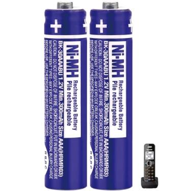 Imagem de OSIM Pacote Com 2 Pilhas Recarregáveis Aaa Bk-30Aaabu Ni-Mh 300Mah 1,2V Para Telefones Sem Fio, Controles Remotos E Eletrônicos Panasonic