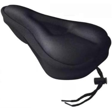 Imagem de Capa Gel Banco Selim Assento Bike Pedal Almofada Forro Ajustável Regulável Anatômica Ciclismo Bicicleta Spinning Bmx Ergométrica Mountain Bike
