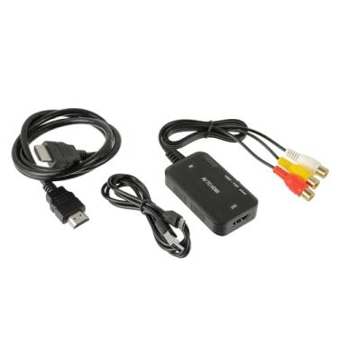 Imagem de HUAREW Conversor Rca Para Hdmi, Adaptador Av, Cabo De Conversão 1080P, Sinal Compatível Com Pal/Ntsc, Adequado N64, Snes, Ps1, Ps2, Ps3, Xbox, Vhs, Vcr, Dvd Player