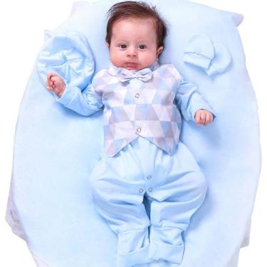 Imagem de Macacão com Colete e Boné Meu Pequeno Baby - Amora Baby Enxovais , Azu
