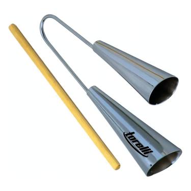 Imagem de Agogo Duplo Médio Cromado Trelli To015