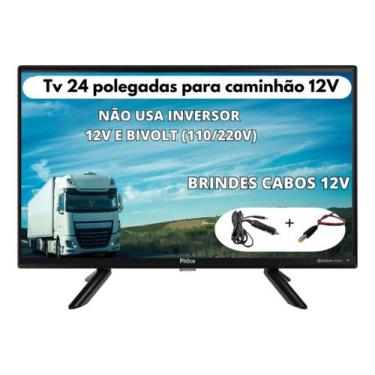 Imagem de Televisão 24 Polegadas 12volts Caminhão + Antena 110/220v Hd Caminhão 