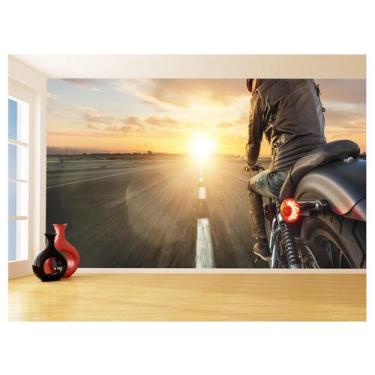 Imagem de Papel De Parede 3D Moto Esporte Viagem Estrada 3,5M Bkm90 - Você Decor