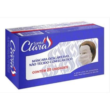 Imagem de Máscara Descartável Branca Santa Clara com 25un