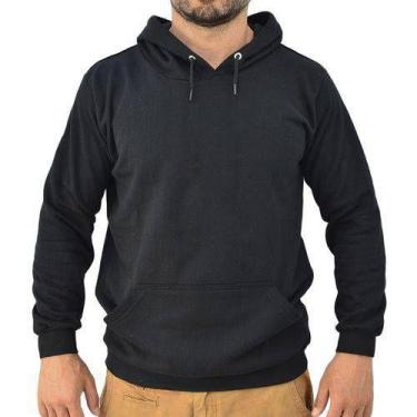Imagem de Moletom Masculino Liso Blusa De Frio Casaco Liso Canguru - Magic, G, P