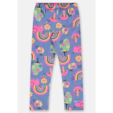 Imagem de Calça Legging Infantil em Malha Peluciada Up Baby, Azul, 2
