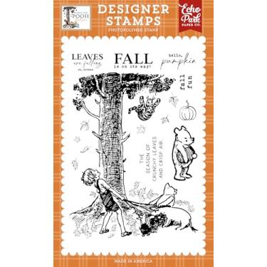 Imagem de Echo Park Paper Ursinho Pooh Outono: Folhas crocantes e conjunto de carimbos de ar nítidos, multi
