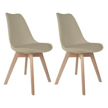 Imagem de Conjunto 2 Cadeiras Saarinen Nude Wood - La Mobilia