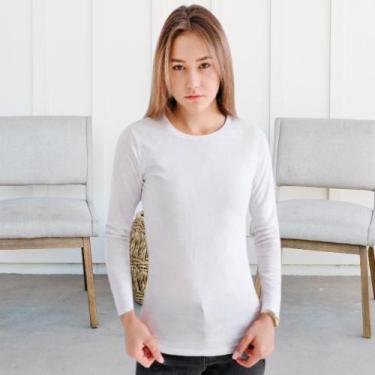 Imagem de Camiseta Infantil 100% algodão malha Premium fio 30.1 manga comprida -