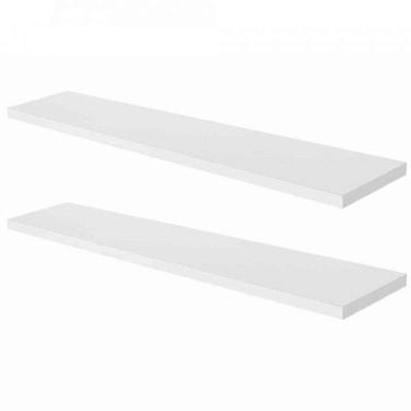 Imagem de Prateleira Simples 40x15 cm Com Suporte Em Mdf branco