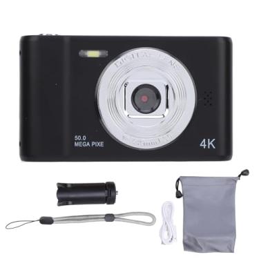 Imagem de Câmera digital de 50mp Lens dupla Anti que segma a tela de 2,4 polegadas de 2,4 polegadas Câmera compacta portátil para crianças Vlog (Preto)