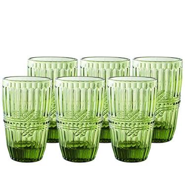 Imagem de Jogo de 6 copos Fratello em vidro 355ml A13cm cor verde-Verde - L Hermitage- Full Fit