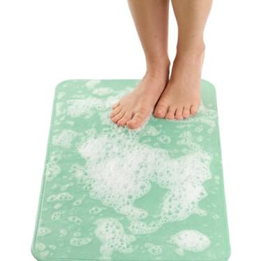 Imagem de Tapete de banheira antiderrapante - Tapetes de chuveiro para chuveiro interno - Tapete de banho para banheira - Tapete de chuveiro antiderrapante - Tapete de banheira com ventosa segura de 71 x 40 cm