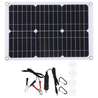 Imagem de Painel solar de silício monocristalino de 20W de alta eficiência portátil carregador externo portátil para celular carregando bateria de bateria do módulo solar módulo Fonte de
