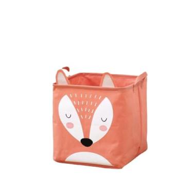 Imagem de CESTO ORGANIZADOR MULTIUSO DOBRAVEL PROVA D'ÁGUA P/ROUPA SUJA BRINQUEDOS(Raposa Coral)