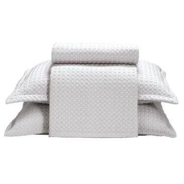 Imagem de Kit Colcha Queen Döhler Provença Cinza 3 peças