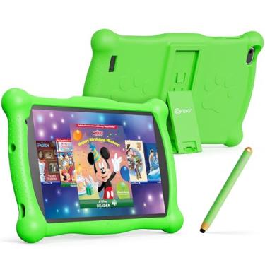 Imagem de Contixo Tablet infantil de aprendizagem HD V10A de 7 polegadas para crianças de 3 a 7 anos com 32 GB, controle parental, capa à prova de crianças, Stylus e mais de 50 eBooks da Disney (valor de $200