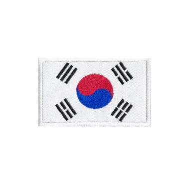 Imagem de Ruoming Ruoming 1 PÇ Bandeira Nacional 1 Emblema de Passar a Ferro, 8 x 5 cm, Adesivos Bordados para Roupas, Bolsas (Coreia do Sul)