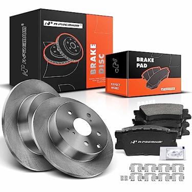 Imagem de A-Premium Kit De Rotores Freio A Disco Ventilados Traseiros 11,06" (281 Mm) + Pastilhas Cerâmica Compatíveis Com Modelos Selecionados Da Toyota E Lexus - Rav4 2006-2018, Hs250H 2010-2012, Conjunto 6