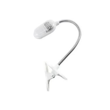 Imagem de Luminaria Led Flexivel De Mesa Leitura Com Clip E Cabo Usb