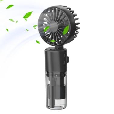 Imagem de Nuytghr Ventilador de névoa portátil, ventilador de spray de água recarregável - Ventilador de resfriamento dobrável portátil suprimentos de verão com alça ergonômica para corrida, ciclismo, caminhada