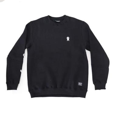 Imagem de Moletom Grizzly Careca Mini Bear Script Crewneck - Preto-Masculino