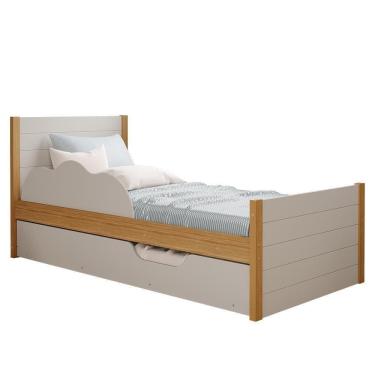 Imagem de Bicama Elza Nature/off White Com Proteção E Colchões Supreme D33 - Permóbili Baby Nature/off White