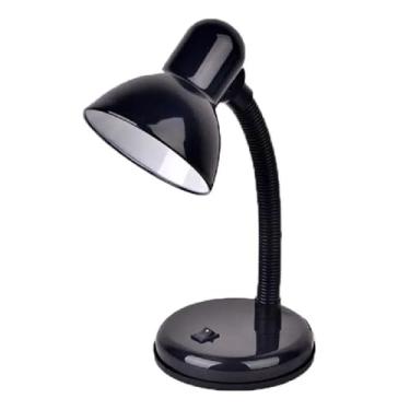 Imagem de Abajur Luminária de Mesa Articulada com Base Bivolt - Ideal para Escritório, Quarto, Trabalho, Estudo, Leitura (Preto)