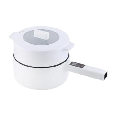 Imagem de AFXGUSD Panela Elétrica, Panela de Macarrão Instantâneo, Wok Multifuncional, Panela Elétrica de Arroz, Frigideira Elétrica para Fritar Ovos, Sopa, Macarrão In, 2 Níveis