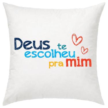 Imagem de Almofada Decorativa Namorados Deus Te Escolheu 30 X 30 Cm