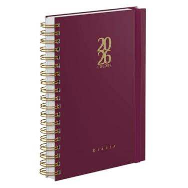 Imagem de Agenda Diária Plus 2026 Capa Dura Solid Colors Marsala