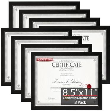 Imagem de HOMERHYME Moldura de diploma, molduras pretas de 21 x 27 cm, moldura de certificado com acrílico transparente, 21 x 27 cm, molduras para revistas de graduação de fotos para colagem, galeria, decoração