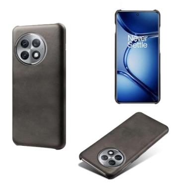 Imagem de Capa para Oneplus Ace 2 PRO,Proteção contra quedas,Casca de volta de cor sólida simples,Design de couro de imitação de plástico-Black