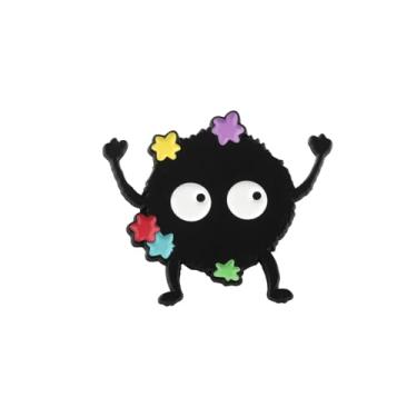 Imagem de PLITI Presente inspirado em anime Poeira Elfo Presente Fuligem Sprite Broche Broche de Fuligem Desenhos Animados Amantes Presentes Sem Rosto Ghibli Anime Presentes, Medium, Aço inoxidável, Sem Pedra