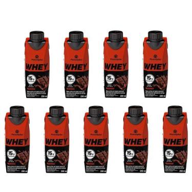 Imagem de Kit 9 Piracanjuba Bebida Whey Zero Lactose Chocolate 250ml cada