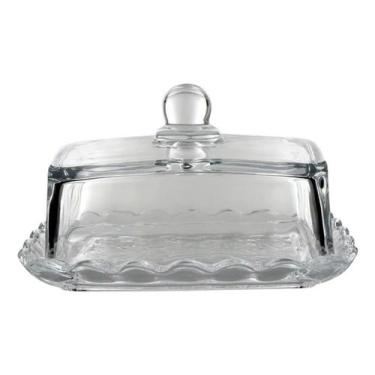 Imagem de Manteigueira De Vidro Com Tampa Cristal Porta Manteiga - Ke Home