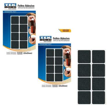 Imagem de Kit 40 Feltro Protetor Adesivo Pé Sofá Cadeira Mesa Tekbond