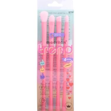 Imagem de MACRILAN MT 08 KIT PINCEL MAQUIAGEM OLHOS 4UN