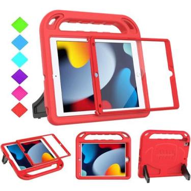 Imagem de Capa BMOUO Kids para iPad 10.2 2021/2020/2019 com tela vermelha