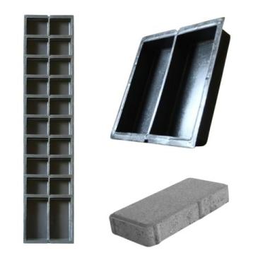 Imagem de 10un Base Molde Duplo Forma p Fabricar Bloquete Jardim Calçada Bloco C