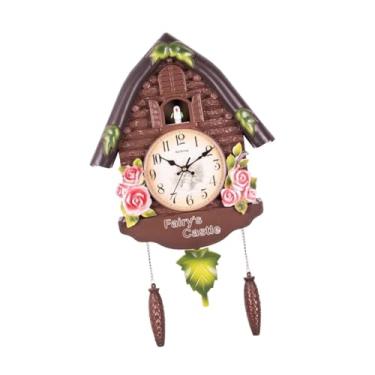 Imagem de Ｂｅｓｇａ Relógio cuco com carrilhão, relógio de parede com display de algarismos arábicos e pêndulo para festa de família e amigos