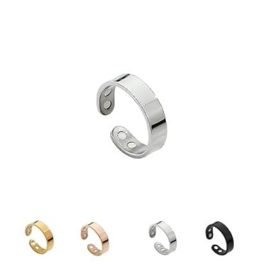 Imagem de Anel refinado de aço inoxidável ajustável, vitalidade linfática, ultraforte, alívio da ansiedade, joias para melhor saúde do sono, presentes para mulheres e homens, Aço inoxidável, Sem pedra preciosa