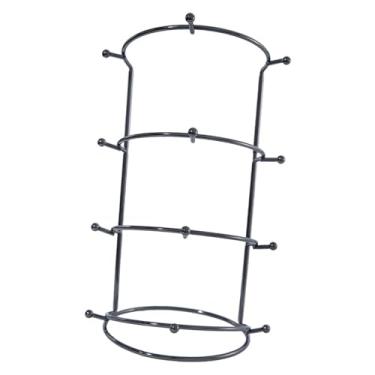 Imagem de Dynwave Suporte de exibição Crown Rack de armazenamento Elegante Versátil Acessórios de Cabelo Organizador para Loja Casamento Shopping Centers Exposição, Preto de 4 Camadas